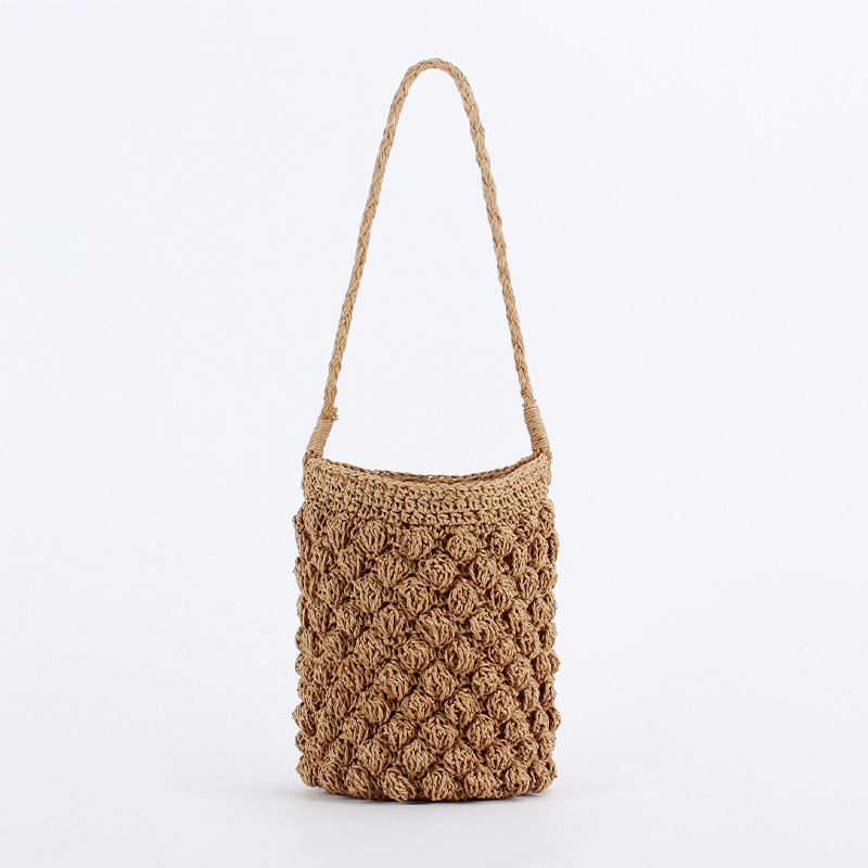 Modlily Dark Camel Open Shoulder Tote Bag - One Size