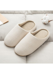 Modlily Flip Flops Raw White Striped Closed Toe Falt Slippers - 36