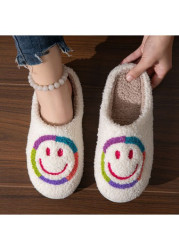 Modlily Flip Flops White Tweed Round Toe Falt Slippers - 36