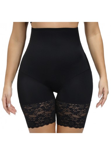 Modlily Lace Black Tummy Control High Waisted Panties - XXXL