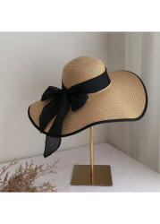 Modlily Light Beige Wide Brim Straw hat - One Size