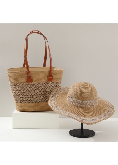Modlily Light Camel Color Hasp Shoulder Bag - One Size