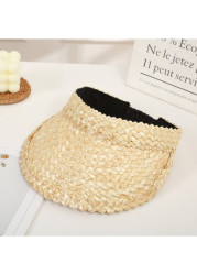 Modlily Light Camel Color Straw Detail Hat - One Size