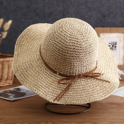 Modlily Light Camel Color Wide-brimmed Design Hat - One Size