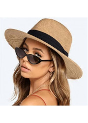 Modlily Light Camel Wide Brim Straw Hat - One Size
