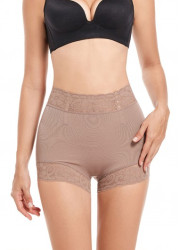 Modlily Light Coffee Color High Waisted Panties - 3XL