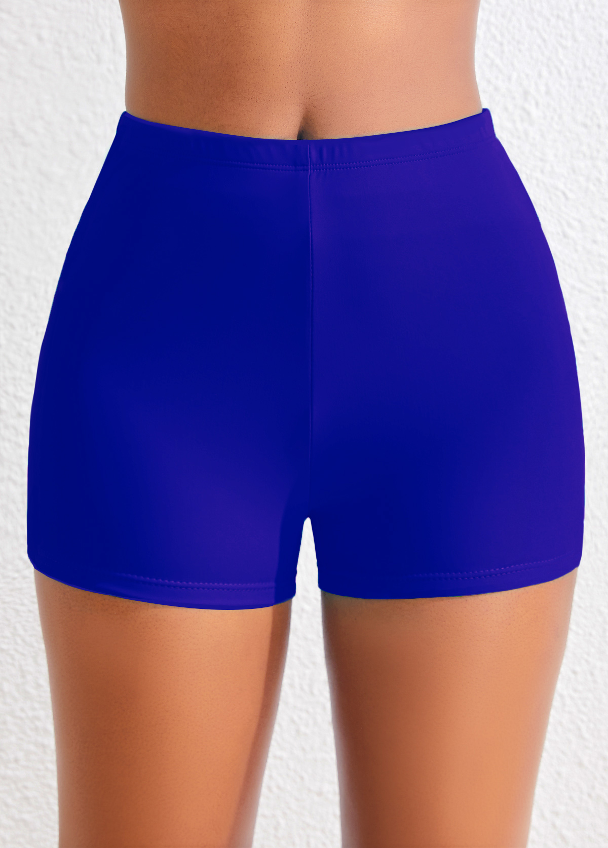 Modlily Mid Waisted Blue Stretchy Swimwear Shorts - M