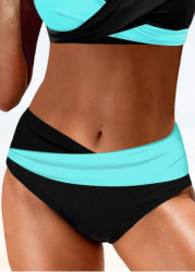 Modlily Mid Waisted Plus Size Cyan Bikini Bottom - 3X