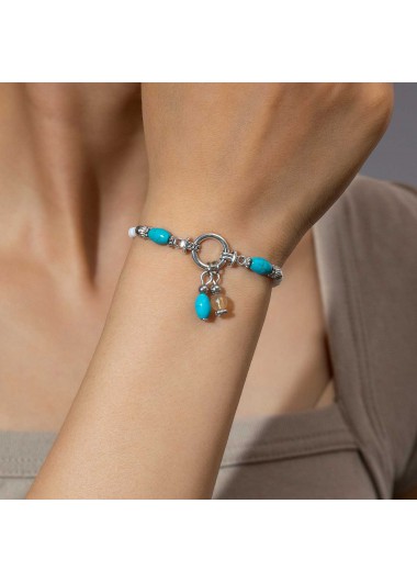 Modlily Mint Green Color Polyresin Detail Bracelet - One Size