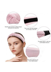 Modlily Pink Color Knotted Detail Wide Headband - One Size