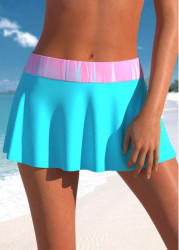 Modlily Plus Size Mid Waisted Multi Color Ombre Pantskirt - 2X
