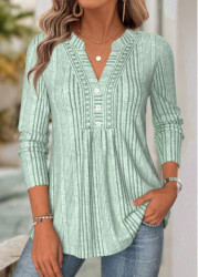 Modlily Sage Green Tummy Coverage Long Sleeve T Shirt - M