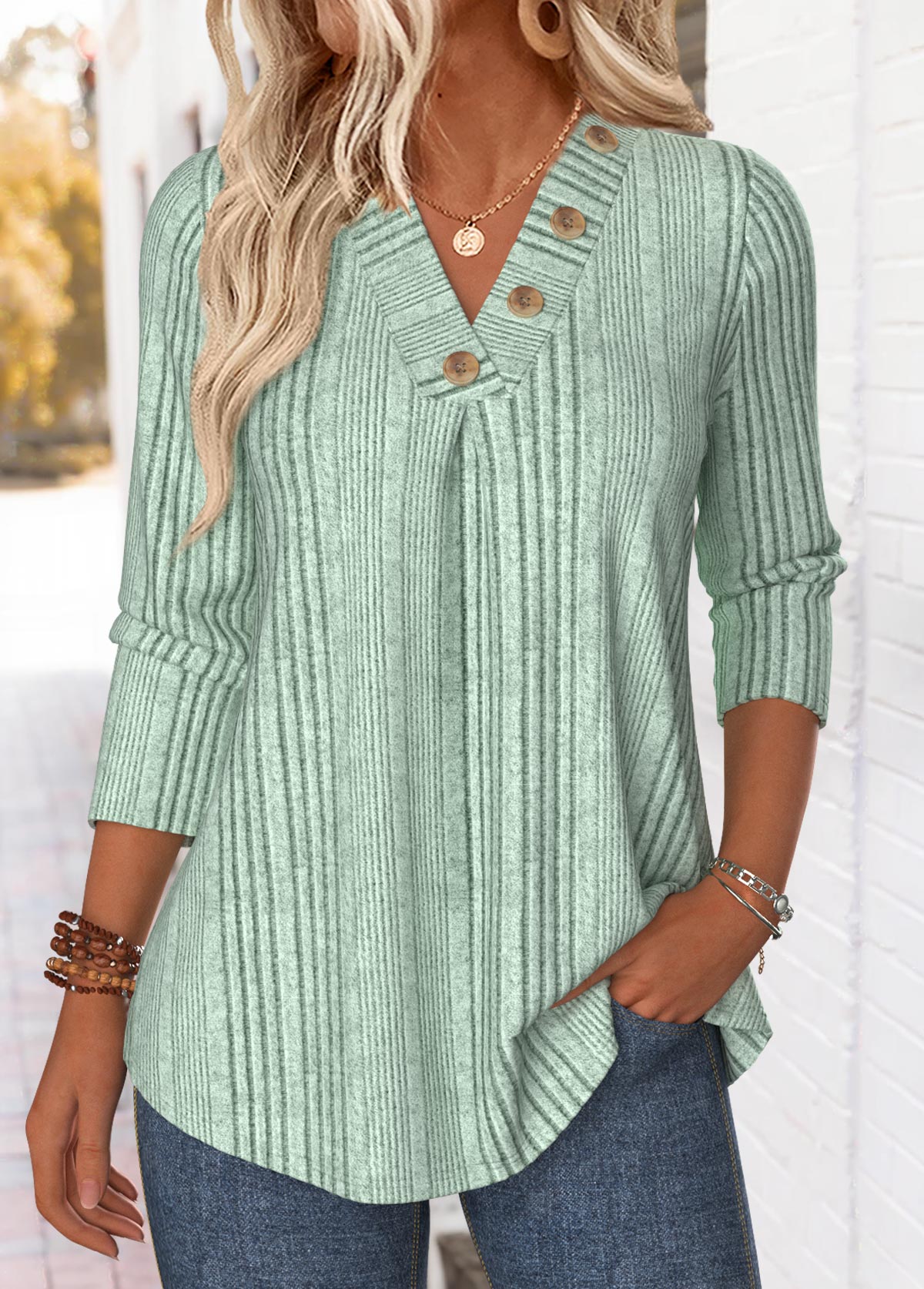 Modlily Sage Green Tummy Coverage Long Sleeve T Shirt - XXL