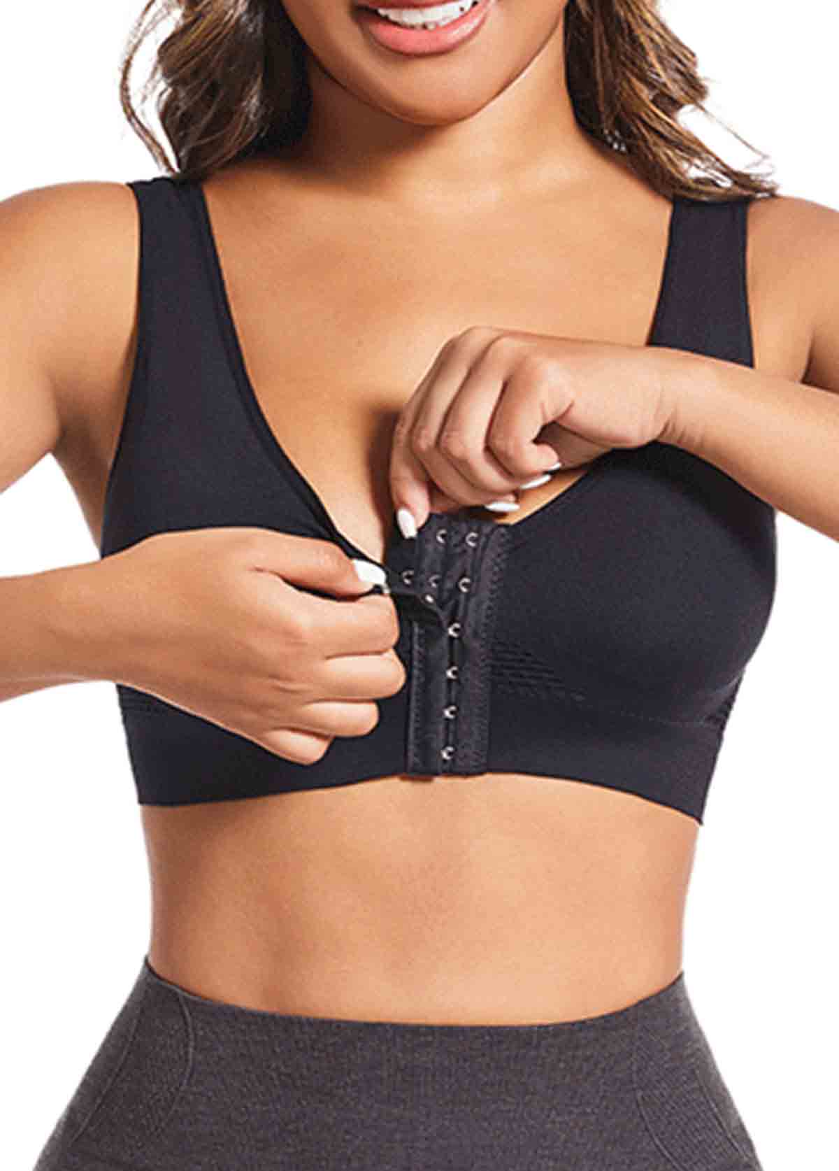 Modlily Sexy Babydoll Lingerie Chemises Black Scoop Push Up Bandeau Bra - S