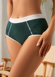 Modlily Sexy Babydoll Lingerie Chemises Blackish Green Color High Waisted Panty - S