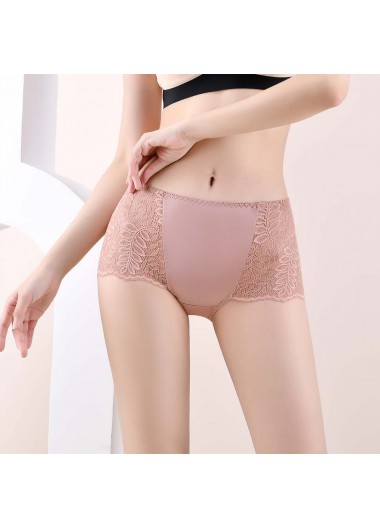 Modlily Sexy Babydoll Lingerie Chemises Light Pink Lace Mid Waisted Panty - 3XL