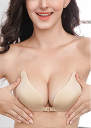 Modlily Sexy Babydoll Lingerie Chemises Skin Color Polyamide Nubra Pack Set - D