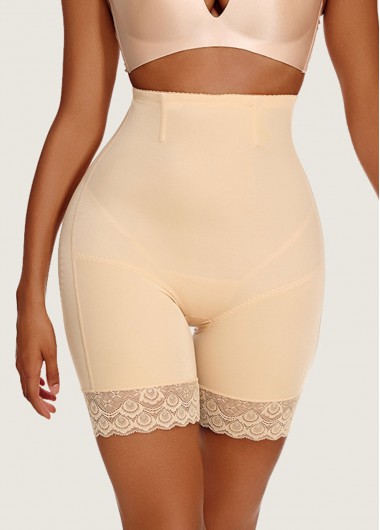 Modlily Skin Color High Waisted Detail Panties - L