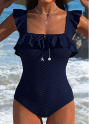 Modlily Tummy Control Navy One Piece Swimwear - S