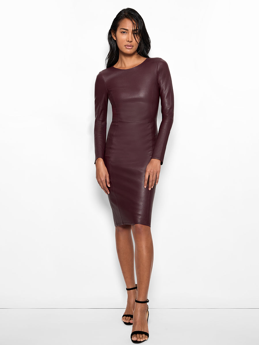MRS. SMITH STRETCH LEATHER DRESS