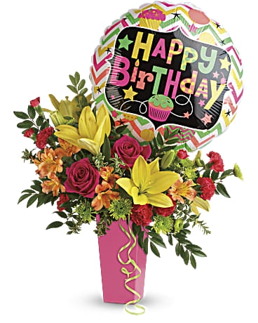 Multi-Colored | Mixed Bouquets | Birthday Bash Bouquet | Same Day Flower Delivery by Teleflora