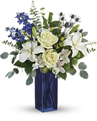 Multi-Colored | Mixed Bouquets | Calming Cobalt Bouquet | Same Day Flower Delivery by Teleflora