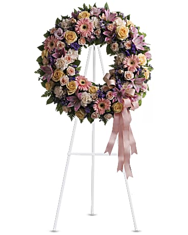 Multi-Colored | Mixed Bouquets | Graceful Wreath | Same Day Flower Delivery by Teleflora