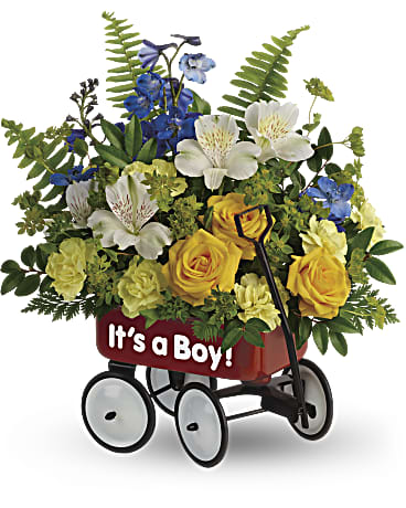 Multi-Colored | Mixed Bouquets | Sweet Little Wagon Bouquet | Same Day Flower Delivery by Teleflora