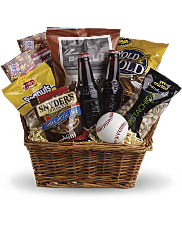 Multi-Colored | Mixed Bouquets | Take Me Out To The Ballgame Basket | Same Day Flower Delivery by Teleflora