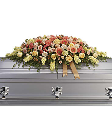 Multi-Colored | Mixed Bouquets | Warmest Remembrance Casket Spray Bouquet | Same Day Flower Delivery by Teleflora