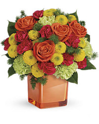 Multi-Colored | Roses | Citrus Smiles Bouquet | Same Day Flower Delivery by Teleflora