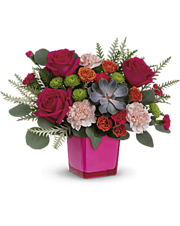 Multi-Colored | Roses | Sunkissed Bouquet | Same Day Flower Delivery by Teleflora