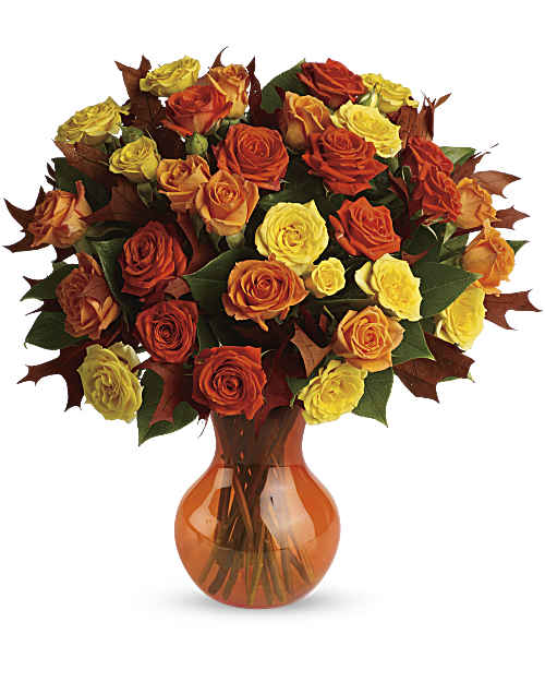Multi-Colored | Fabulous Fall Roses | Same Day Flower Delivery by Teleflora