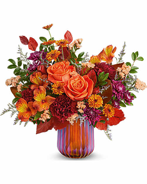 Multi-Colored | Mixed Bouquets | Amber Glow Bouquet | Same Day Flower Delivery by Teleflora