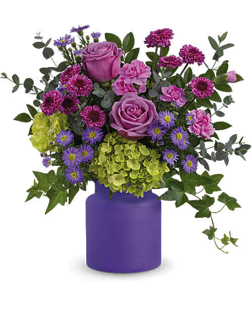 Multi-Colored | Mixed Bouquets | Amethyst Awe Bouquet | Same Day Flower Delivery by Teleflora