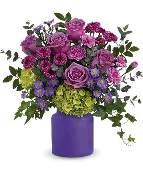 Multi-Colored | Mixed Bouquets | Amethyst Awe Bouquet | Same Day Flower Delivery by Teleflora