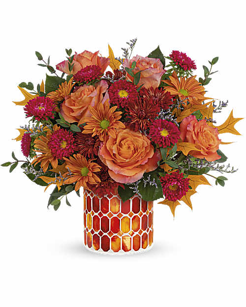 Multi-Colored | Mixed Bouquets | Autumn Aglow Bouquet | Same Day Flower Delivery by Teleflora
