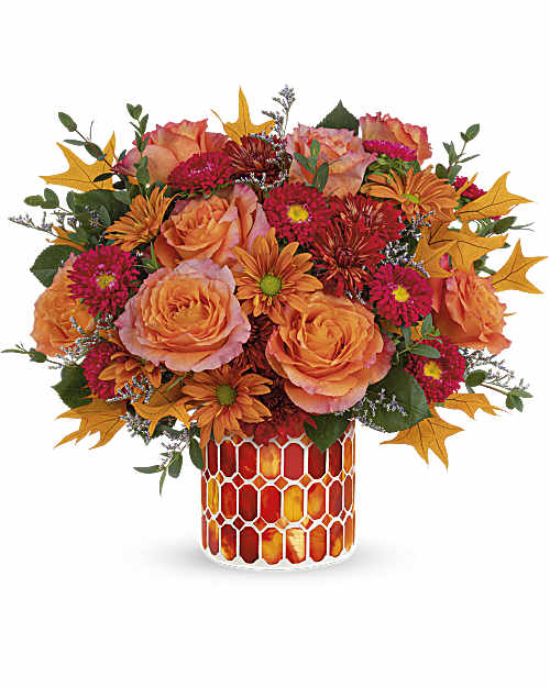 Multi-Colored | Mixed Bouquets | Autumn Aglow Bouquet | Same Day Flower Delivery by Teleflora