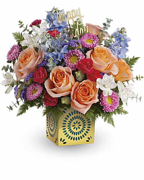 Multi-Colored | Mixed Bouquets | Best Wishes Bouquet | Same Day Flower Delivery by Teleflora