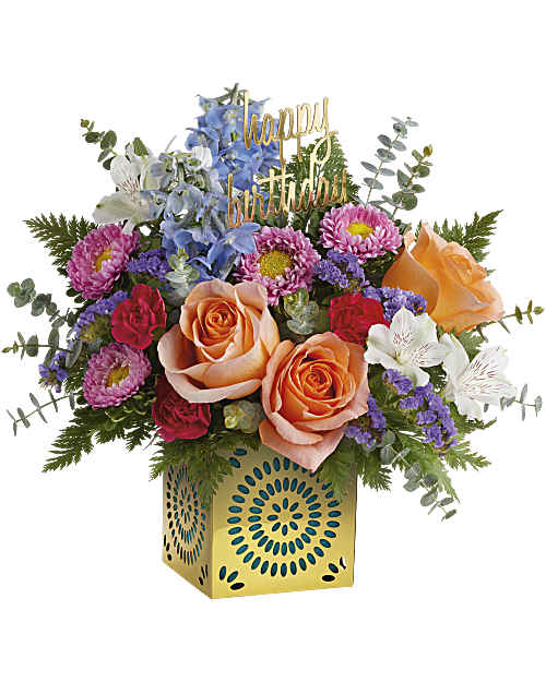 Multi-Colored | Mixed Bouquets | Best Wishes Bouquet | Same Day Flower Delivery by Teleflora
