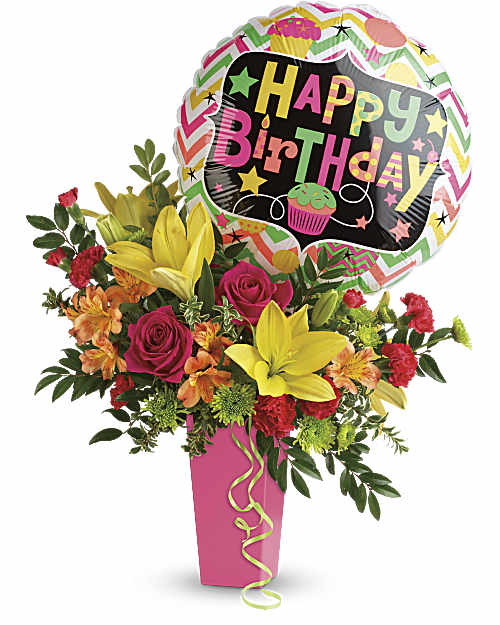 Multi-Colored | Mixed Bouquets | Birthday Bash Bouquet | Same Day Flower Delivery by Teleflora