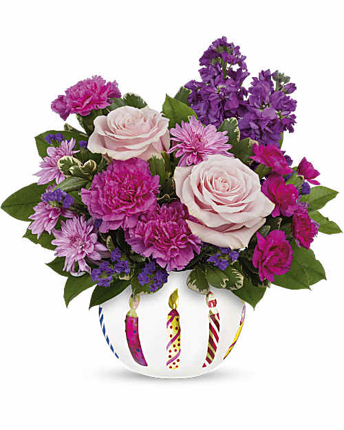 Multi-Colored | Mixed Bouquets | Birthday Greetings Bouquet | Same Day Flower Delivery by Teleflora