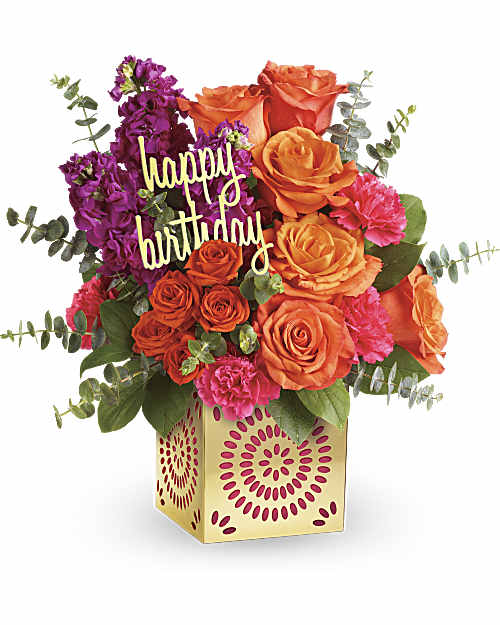 Multi-Colored | Mixed Bouquets | Birthday Sparkle Bouquet | Same Day Flower Delivery by Teleflora