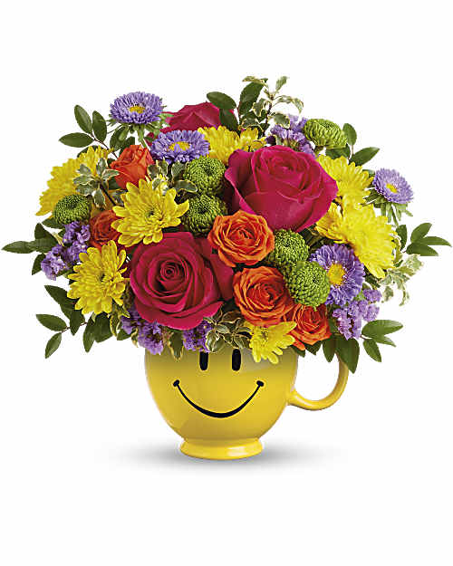 Multi-Colored | Mixed Bouquets | Choose Happy Bouquet | Same Day Flower Delivery by Teleflora