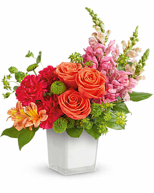 Multi-Colored | Mixed Bouquets | Citrus Sunset Bouquet | Same Day Flower Delivery by Teleflora