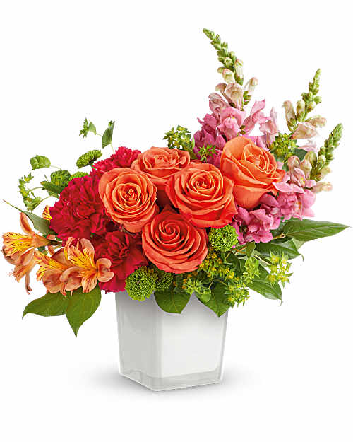 Multi-Colored | Mixed Bouquets | Citrus Sunset Bouquet | Same Day Flower Delivery by Teleflora