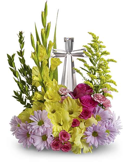 Multi-Colored | Mixed Bouquets | Crystal Cross Bouquet | Same Day Flower Delivery by Teleflora