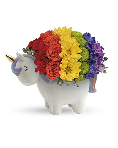 Multi-Colored | Mixed Bouquets | Dreaming Of Rainbows Bouquet | Same Day Flower Delivery by Teleflora