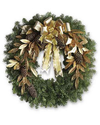 Multi-Colored | Mixed Bouquets | Glitter & Gold Wreath | Same Day Flower Delivery by Teleflora