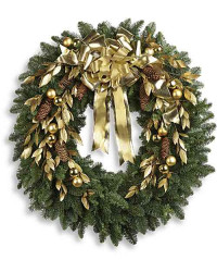 Multi-Colored | Mixed Bouquets | Glitter & Gold Wreath | Same Day Flower Delivery by Teleflora